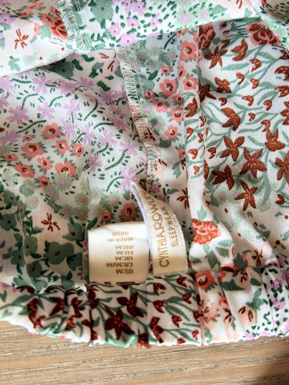 Cynthia Rowley Pink & Green Floral Short Pajama Set - Picture 4 of 5